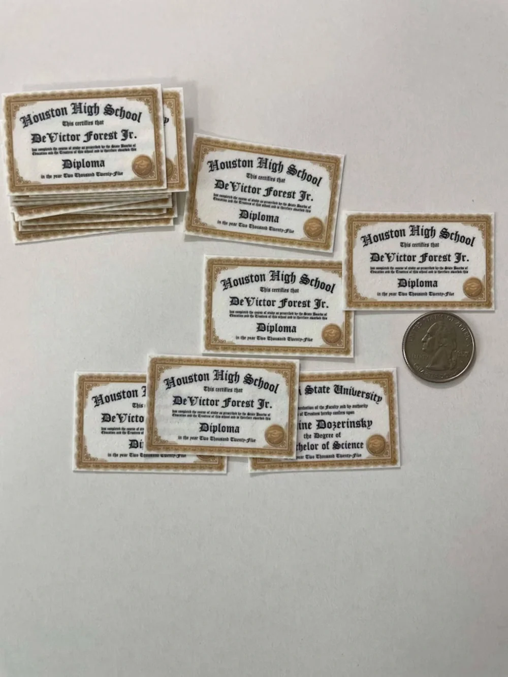 Graduation Cupcake toppers - diploma Party Toppers